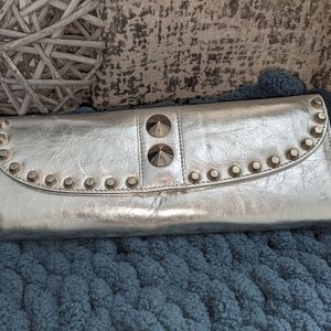 Silver clutch by Brave